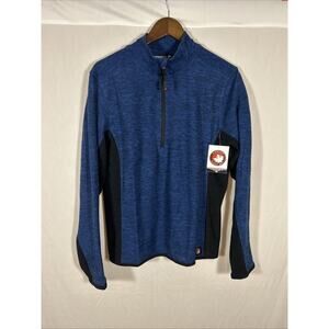 Canada Weather Gear Blue Quarter Zip Pullover Men’s Medium Long Sleeve NWT